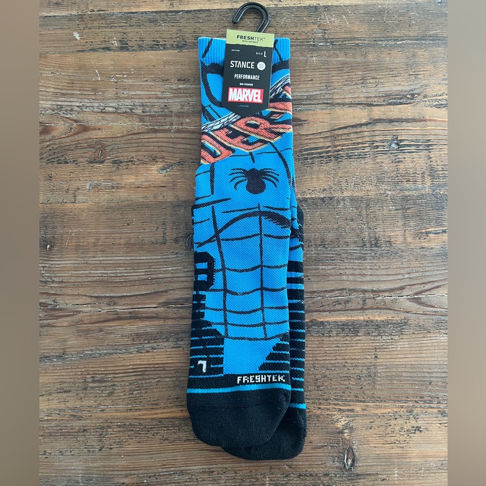 Stance Marvel Spider-Man Blue and Black Mid Cushion Socks